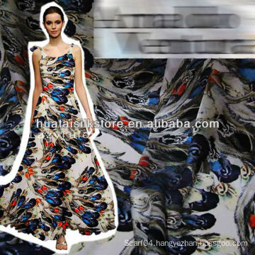 Italian Digital printed silk fabric for scarf or garment